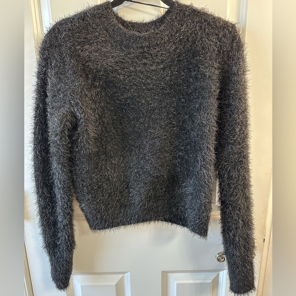 Rachel Zoe Dark Gray Fuzzy Sweater